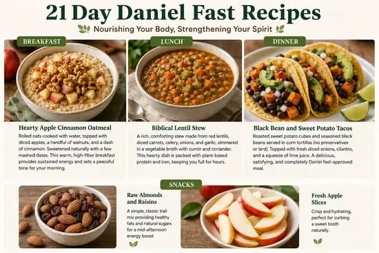 Biblical 21 Day Daniel Fast Recipes, Meal Plan, and Food List