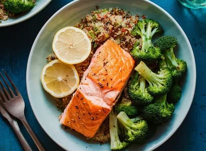 Baked Salmon Quinoa Pilaf
