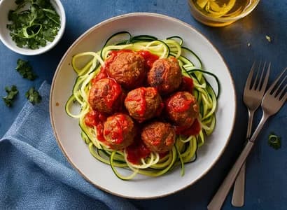 Turkey Meatballs with Zucchini Noodles