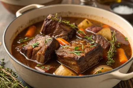 Braised Short Ribs in Bone Broth