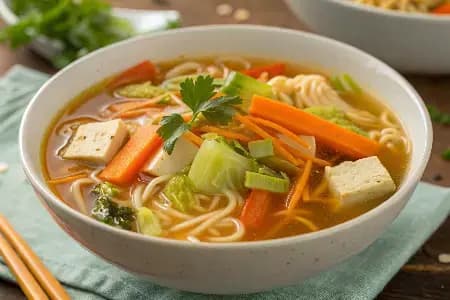 Vegetable Ramen in Bone Broth