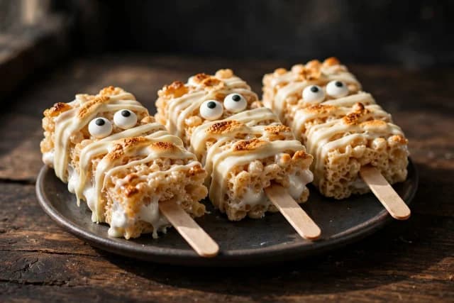 Mummy Rice Krispie Pops