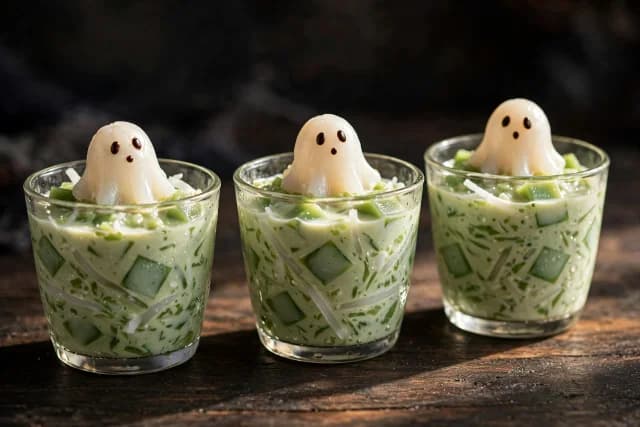 Buko Pandan Ghost Cups