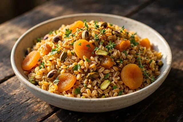 Saffron Farro Pilaf