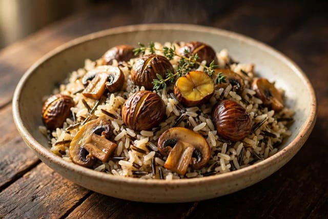 Wild Rice and Chestnut Pilaf