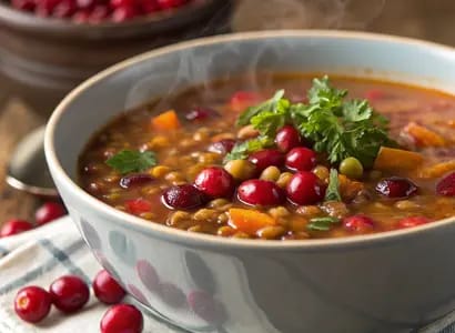 Lentil Soup with Pomegranates is best for 21 day fatty liver diet plan