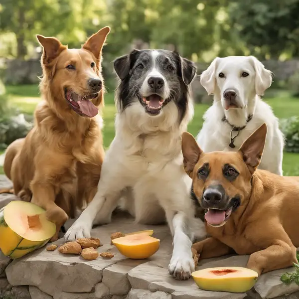 Dogs eat outlet cantaloupe