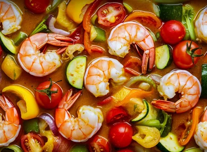 Sheet-Pan Garlicky Shrimp and Veggies