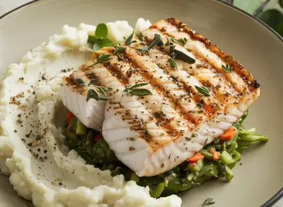 Grilled Mahi-Mahi with Cauliflower Mash