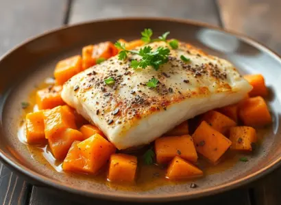 Baked Cod with Sweet Potato