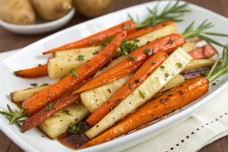 Ginger‑Maple Glazed Carrots and Parsnips