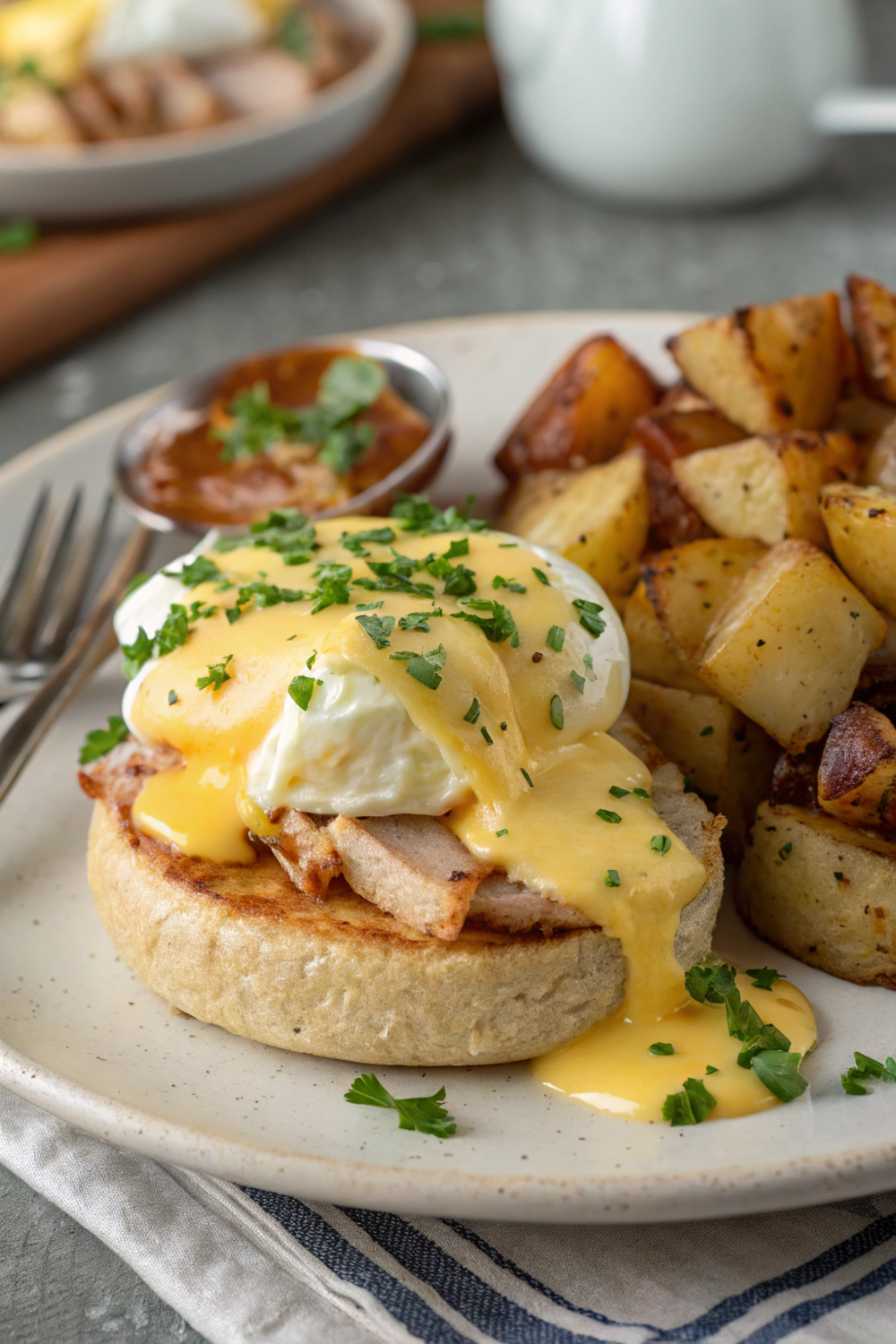 Eggs and Turkey Smokey Benedict | High Protein Breakfast
