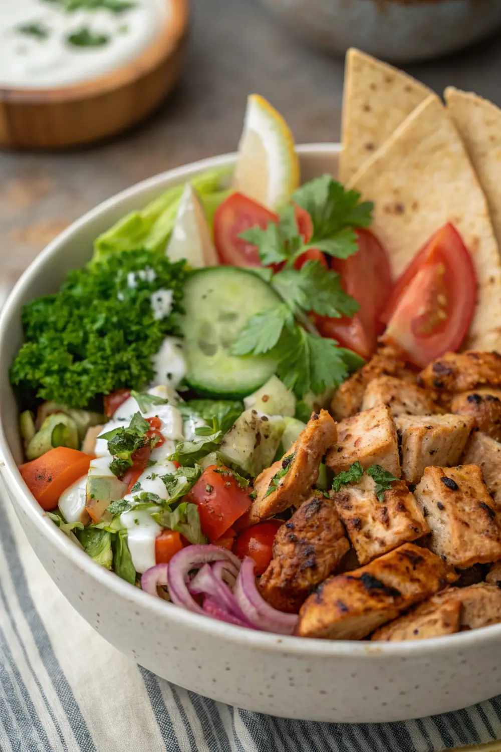 Mediterranean Chicken Shawarma Bowl | Zepbound Diet Meals