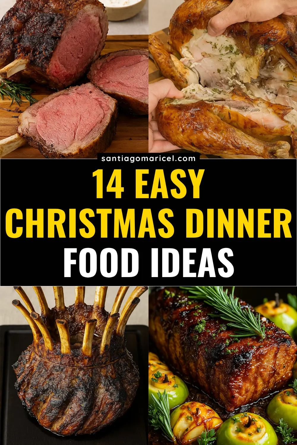 Discover easy Christmas dinner food ideas like crown roast of pork, chicken luwombo, pork loin roast, and crown lamb roast, perfect for a simple yet elegant Christmas party celebration.