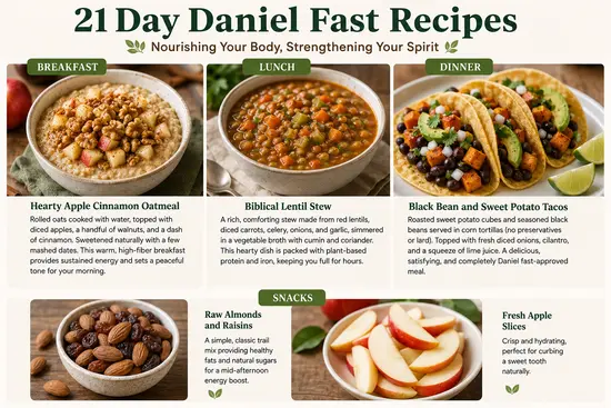 21 Day Daniel Fast Recipes | 21 Day Daniel Fast Meal Plan | Daniel Fast Approved Food List | Daniel Fast Foods | Biblical Daniel Fast | Daniel Fast Recipe Ideas | Daniel Fast Meals | Daniel Fast Recipes 21 Day Meal Plan | The Daniel Fast